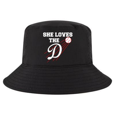 Baseball She Loves The D Los Angeles Cool Comfort Performance Bucket Hat