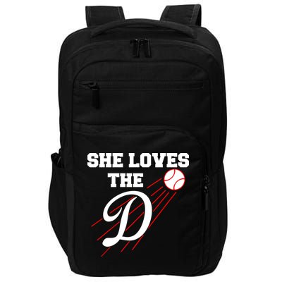 Baseball She Loves The D Los Angeles Impact Tech Backpack