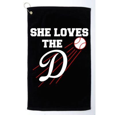 Baseball She Loves The D Los Angeles Platinum Collection Golf Towel