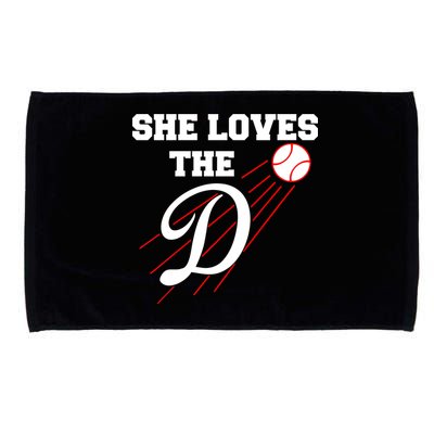 Baseball She Loves The D Los Angeles Microfiber Hand Towel