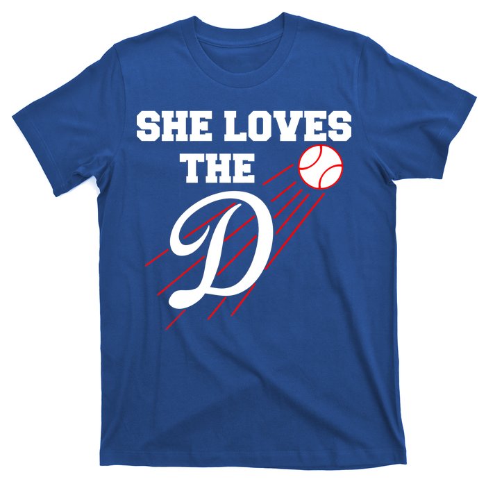 Baseball She Loves The D Los Angeles T-Shirt