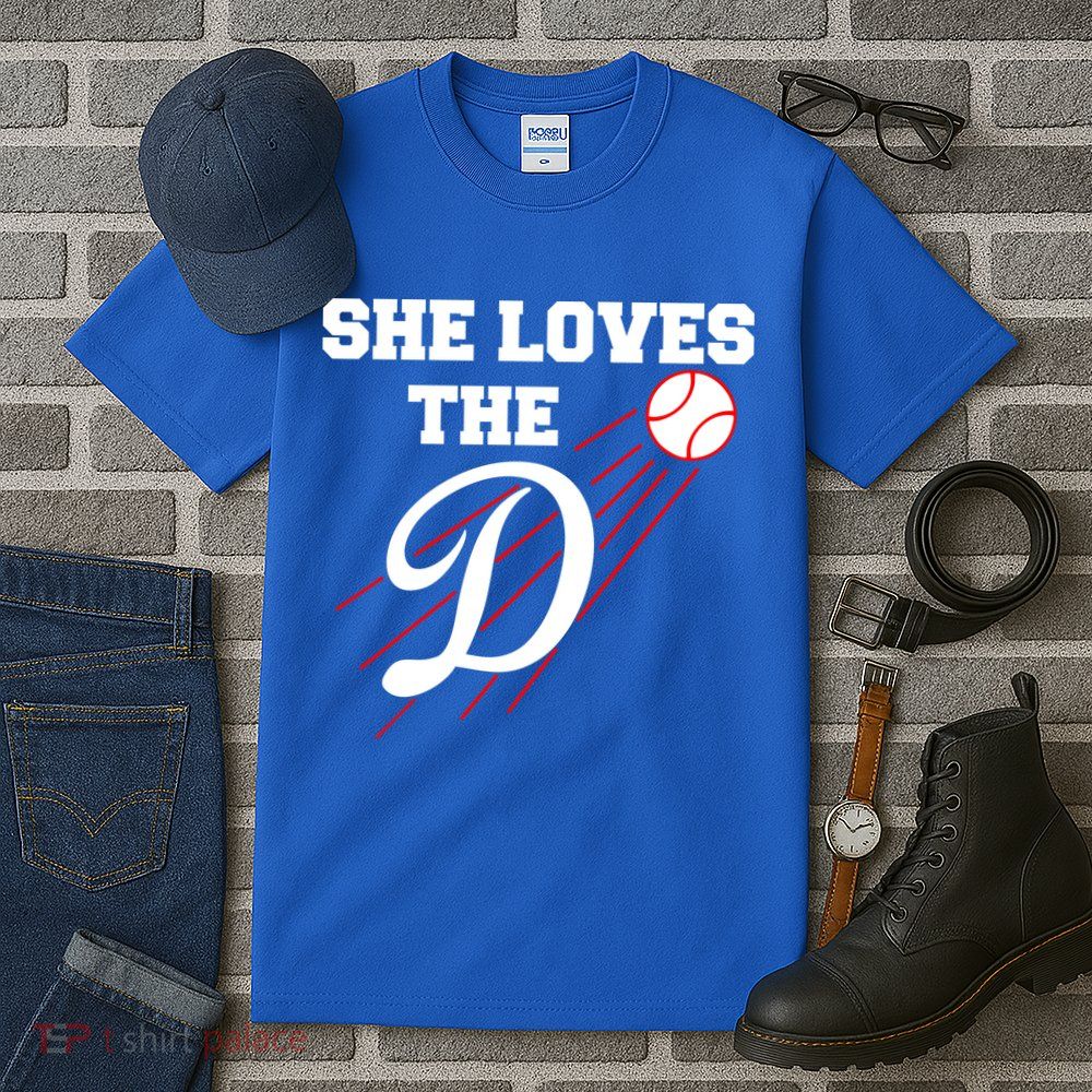 Baseball She Loves The D Los Angeles Tall T-Shirt