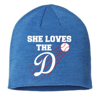 Baseball She Loves The D Los Angeles Sustainable Beanie