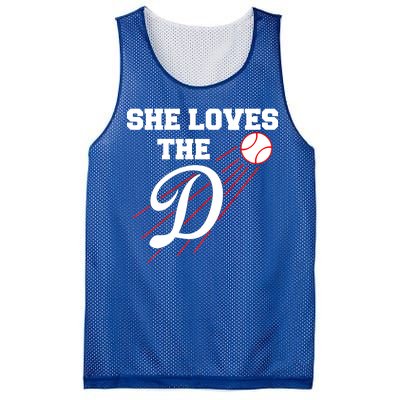 Baseball She Loves The D Los Angeles Mesh Reversible Basketball Jersey Tank