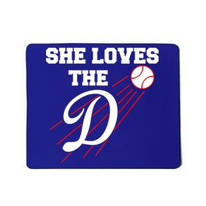 Baseball She Loves The D Los Angeles Mousepad