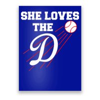 Baseball She Loves The D Los Angeles Poster