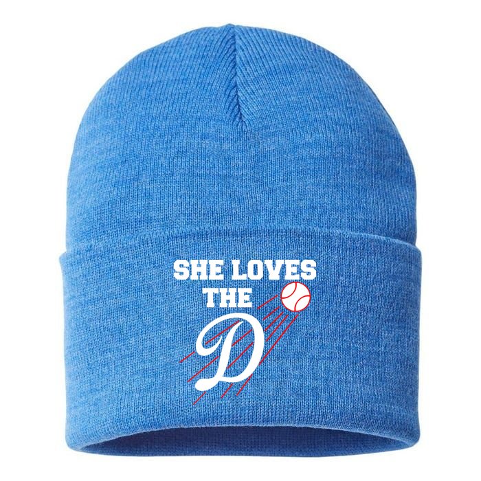 Baseball She Loves The D Los Angeles Sustainable Knit Beanie