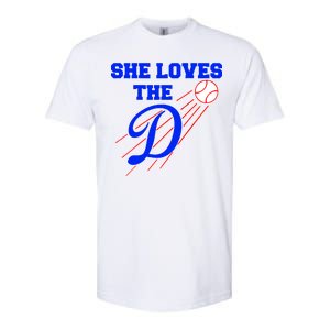 Baseball She Loves The D Los Angeles Softstyle® CVC T-Shirt