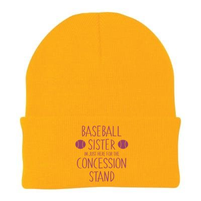 Baseball Sister I'm Just Here For The Concession Stand Knit Cap Winter Beanie