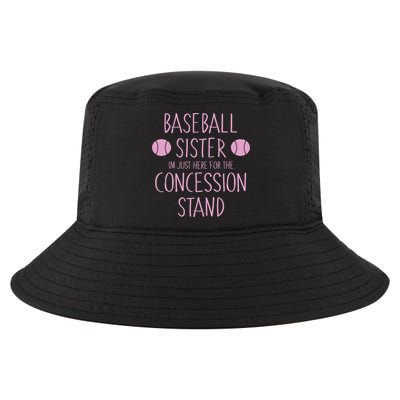 Baseball Sister I'm Just Here For The Concession Stand Cool Comfort Performance Bucket Hat