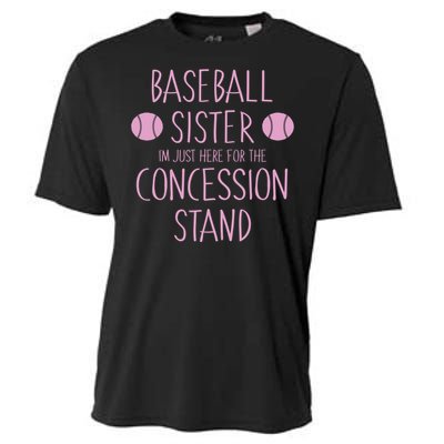 Baseball Sister I'm Just Here For The Concession Stand Cooling Performance Crew T-Shirt