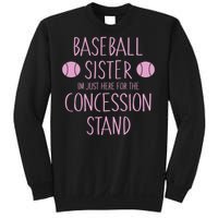 Baseball Sister I'm Just Here For The Concession Stand Sweatshirt