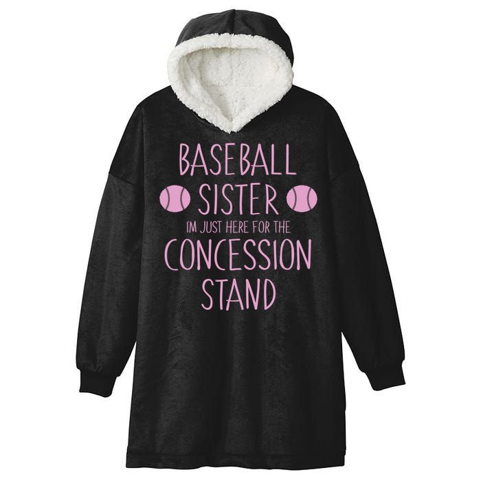 Baseball Sister I'm Just Here For The Concession Stand Hooded Wearable Blanket