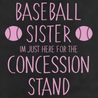 Baseball Sister I'm Just Here For The Concession Stand Adult Drive Performance Visor