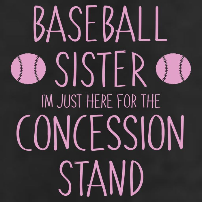 Baseball Sister I'm Just Here For The Concession Stand Adult Drive Performance Visor