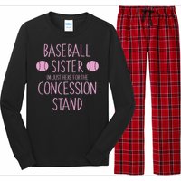 Baseball Sister I'm Just Here For The Concession Stand Long Sleeve Pajama Set