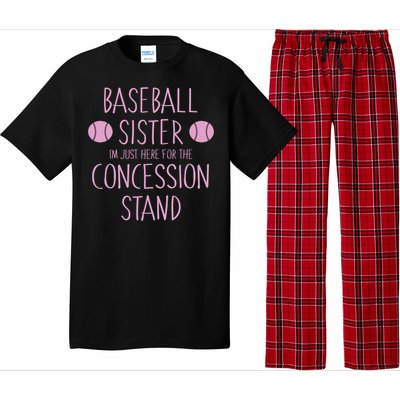 Baseball Sister I'm Just Here For The Concession Stand Pajama Set