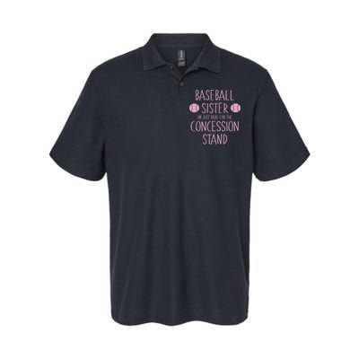 Baseball Sister I'm Just Here For The Concession Stand Softstyle Adult Sport Polo