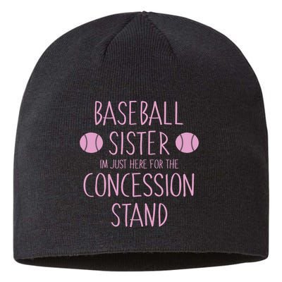 Baseball Sister I'm Just Here For The Concession Stand Sustainable Beanie