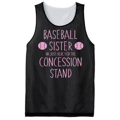 Baseball Sister I'm Just Here For The Concession Stand Mesh Reversible Basketball Jersey Tank