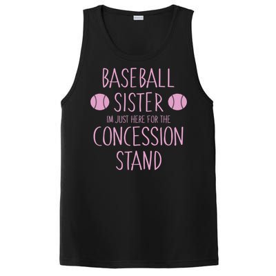 Baseball Sister I'm Just Here For The Concession Stand PosiCharge Competitor Tank