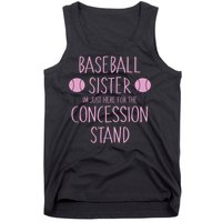 Baseball Sister I'm Just Here For The Concession Stand Tank Top