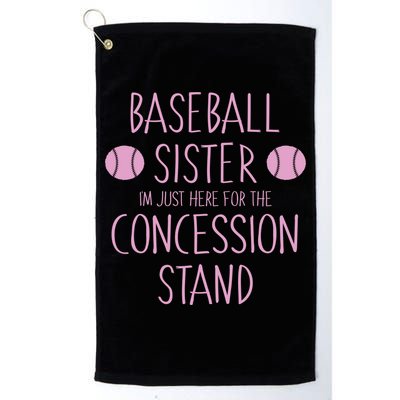 Baseball Sister I'm Just Here For The Concession Stand Golf Towel