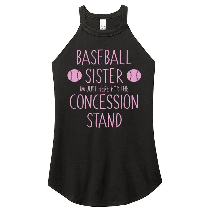 Baseball Sister I'm Just Here For The Concession Stand Women's Perfect Tri Rocker Tank