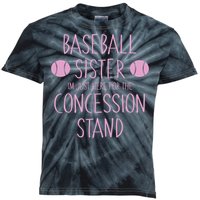 Baseball Sister I'm Just Here For The Concession Stand Kids Tie-Dye T-Shirt