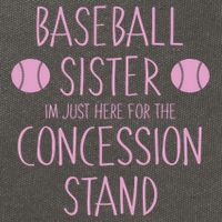 Baseball Sister I'm Just Here For The Concession Stand Cotton Canvas Backpack