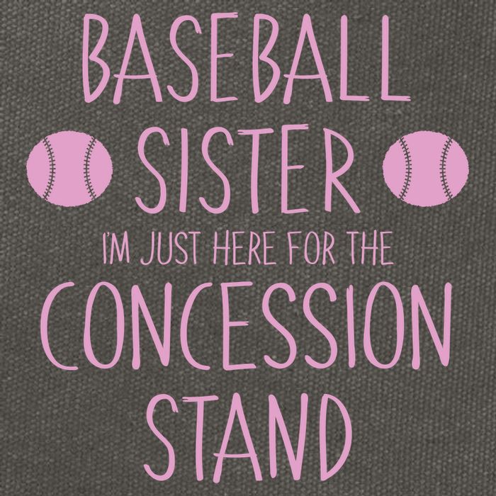 Baseball Sister I'm Just Here For The Concession Stand Cotton Canvas Backpack