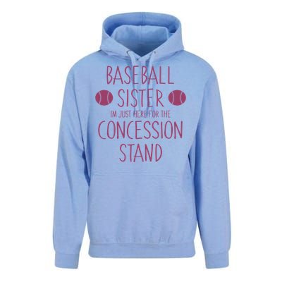 Baseball Sister I'm Just Here For The Concession Stand Unisex Surf Hoodie