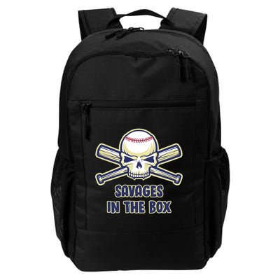 Baseball Skull Savages In The Box Backpack