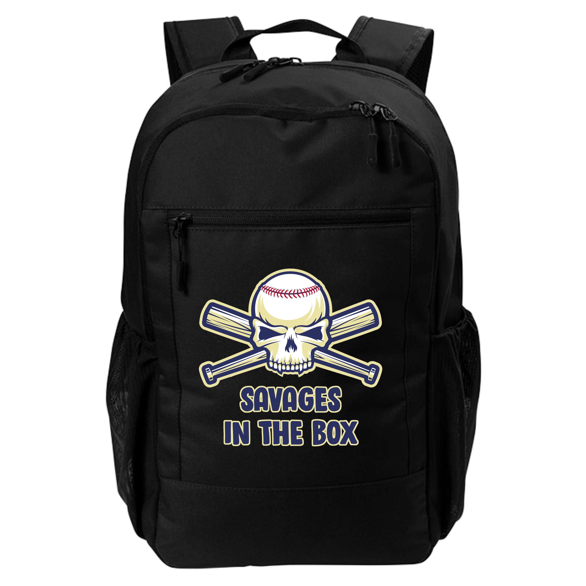 Baseball Skull Savages In The Box Backpack