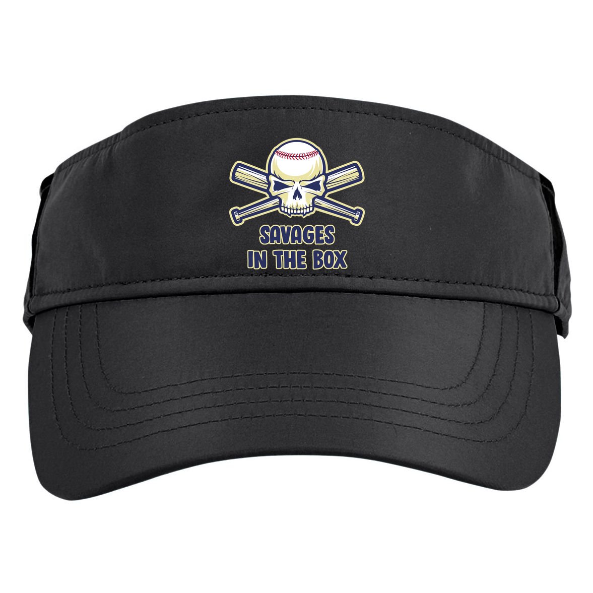 Baseball Skull Savages In The Box Adult Drive Performance Visor
