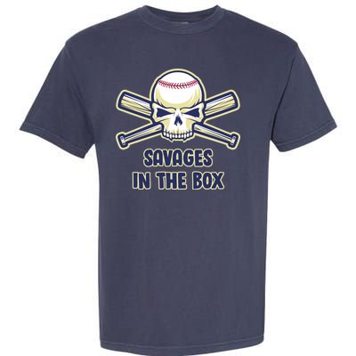 Baseball Skull Savages In The Box Garment-Dyed Heavyweight T-Shirt