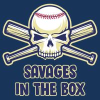 Baseball Skull Savages In The Box Cooling Performance Crew T-Shirt