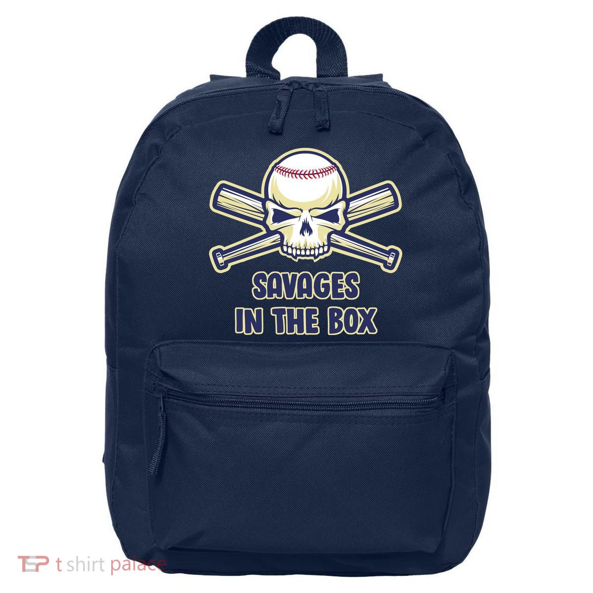 Baseball Skull Savages In The Box 16 in Basic Backpack