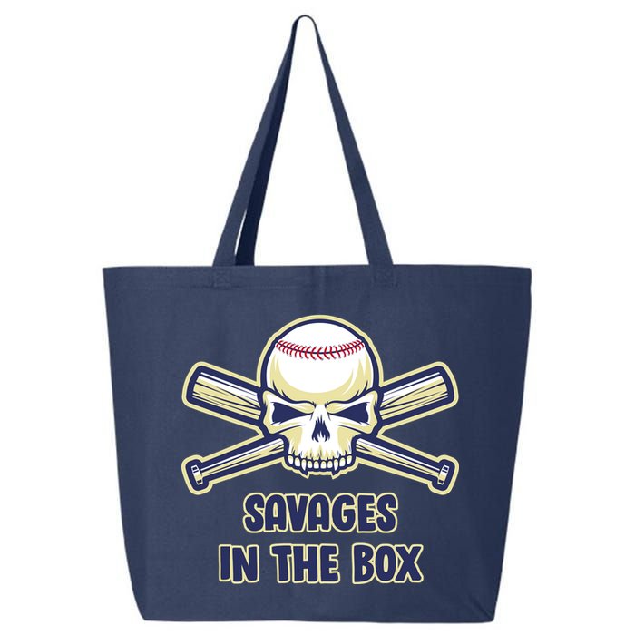 Baseball Skull Savages In The Box 25L Jumbo Tote