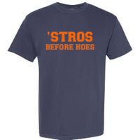 Baseball 'Stros Before Hoes Houston Garment-Dyed Heavyweight T-Shirt