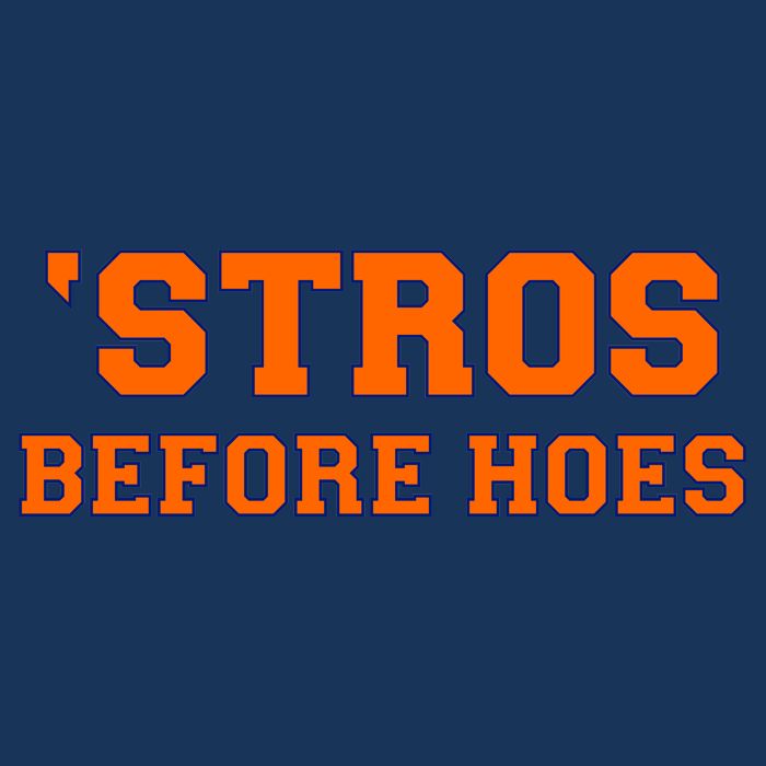 Baseball 'Stros Before Hoes Houston Drawstring Bag