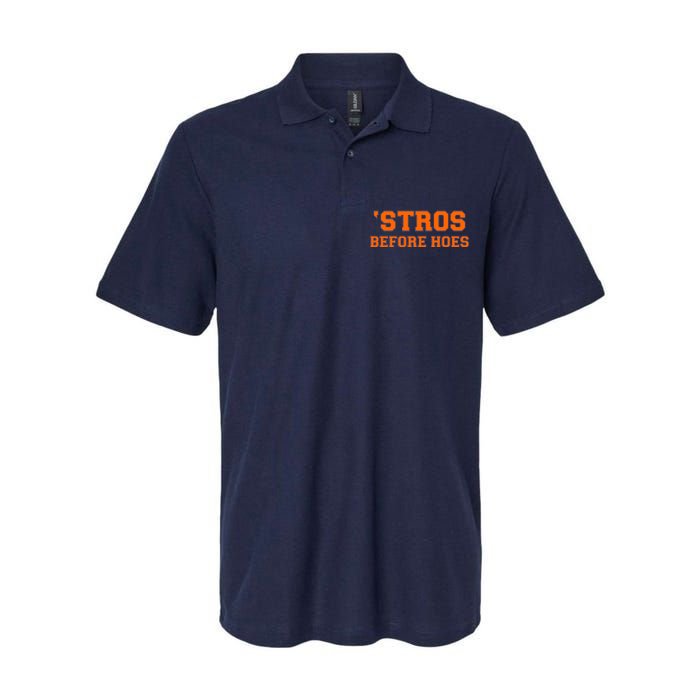 Baseball 'Stros Before Hoes Houston Softstyle Adult Sport Polo