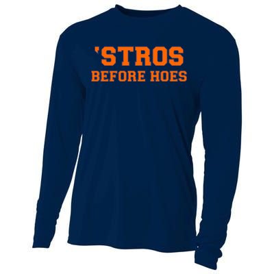 Baseball 'Stros Before Hoes Houston Cooling Performance Long Sleeve Crew