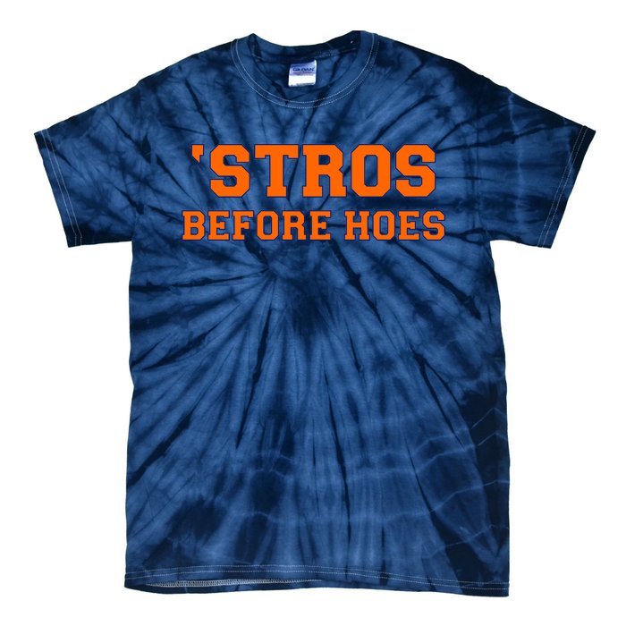 Baseball 'Stros Before Hoes Houston Tie-Dye T-Shirt