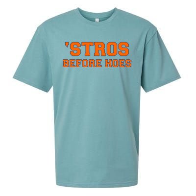 Baseball 'Stros Before Hoes Houston Sueded Cloud Jersey T-Shirt