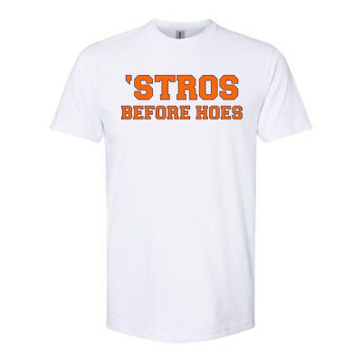 Baseball 'Stros Before Hoes Houston Softstyle CVC T-Shirt