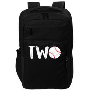 Baseball Two Years Old 2nd Birthday Impact Tech Backpack