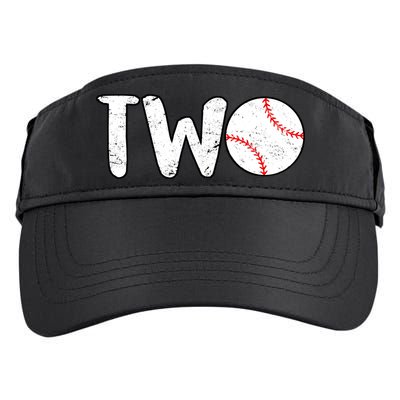 Baseball Two Years Old 2nd Birthday Adult Drive Performance Visor