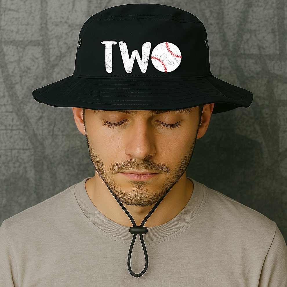 Baseball Two Years Old 2nd Birthday Bucket Hat