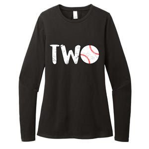 Baseball Two Years Old 2nd Birthday Womens CVC Long Sleeve Shirt